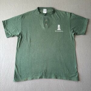 Vtg‎ Anvil Cotton Deluxe Shirt Mens L Green Single Stitch USA Made Beaconsfield